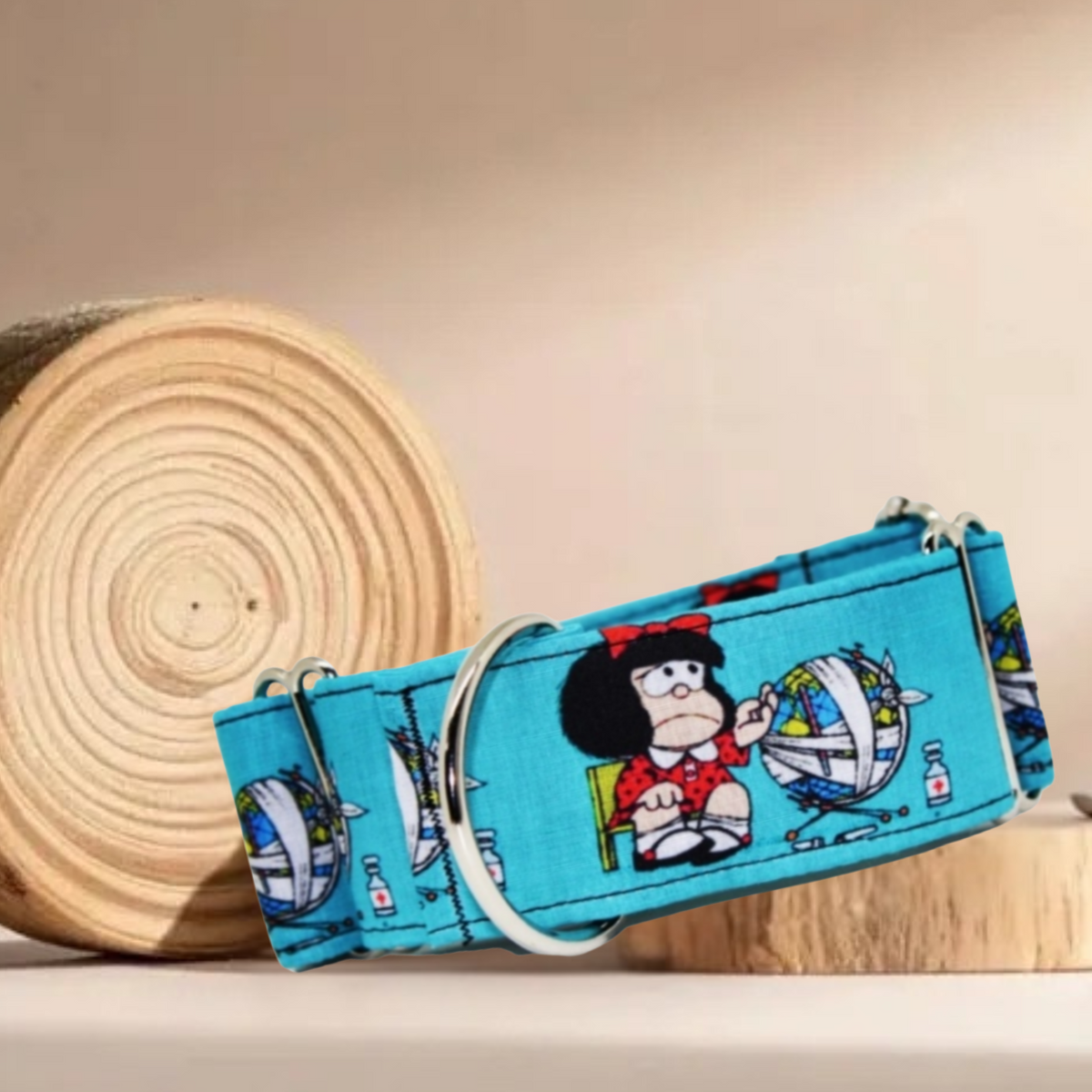 Collar Mafalda para perros hecho a mano