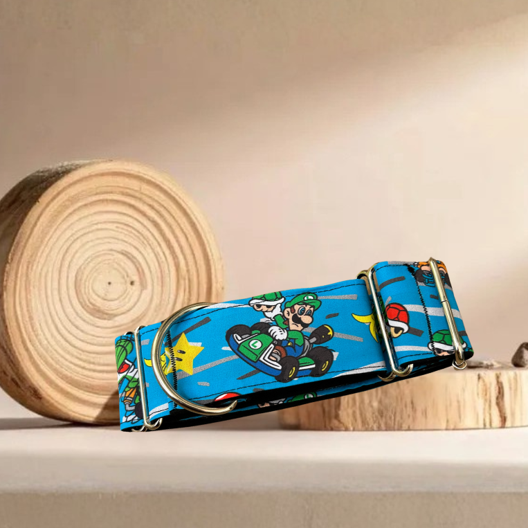 Collar Mario Kart Luigi Yoshi para perros
