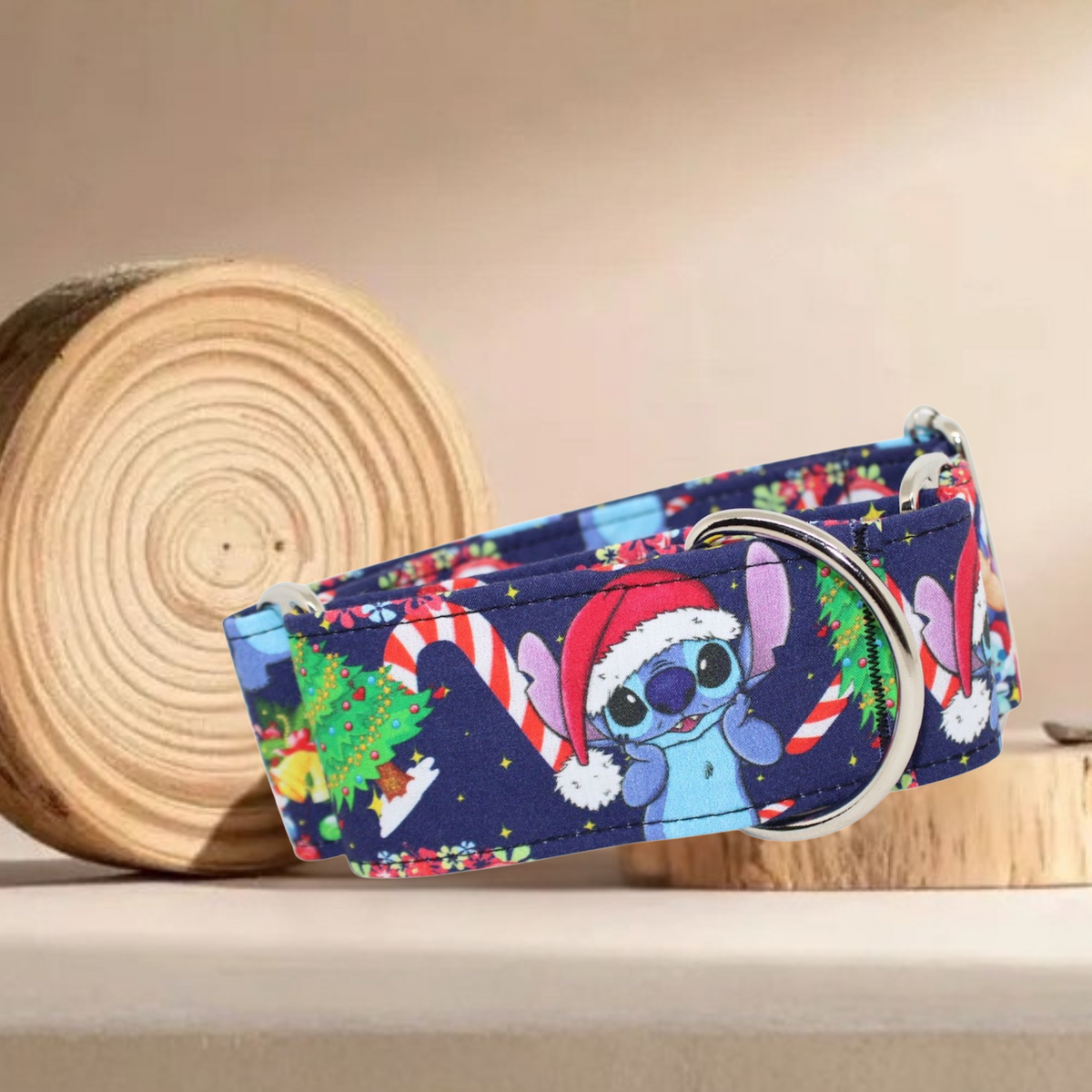 Collar Stitch Navidad para perros hecho a mano