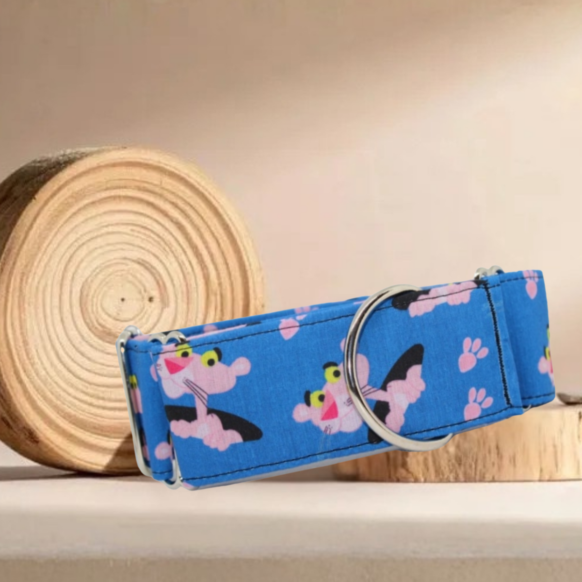 Collar Pantera Rosa para perros hecho a mano