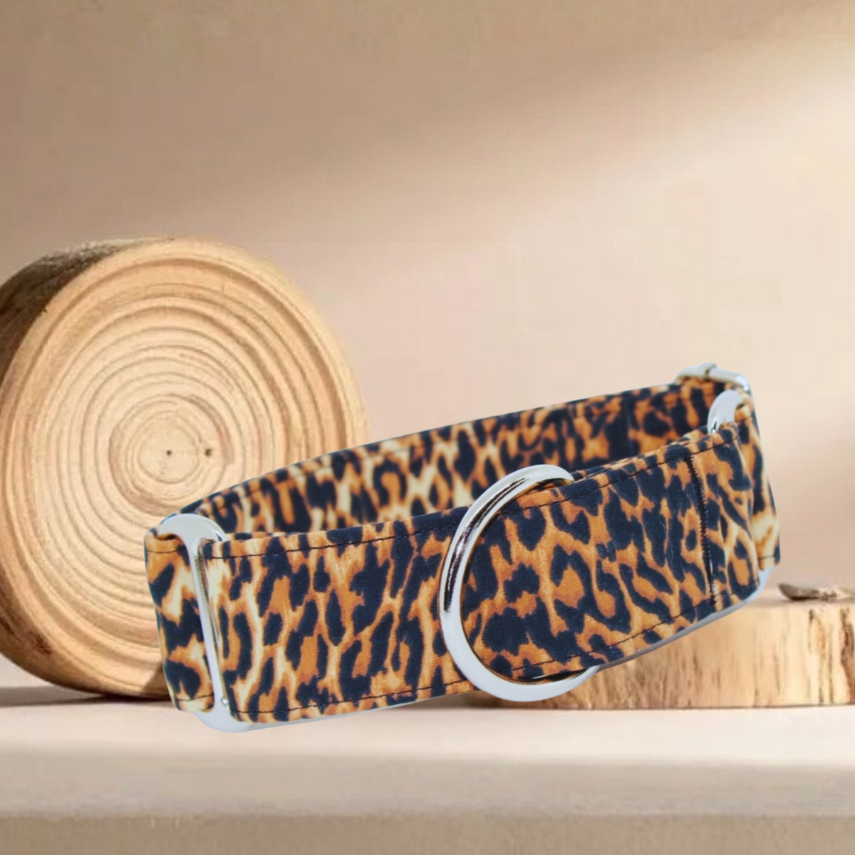 Collar Leopardo II para perros hecho a mano