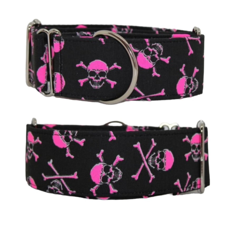 Collar Calaveras Fucsias para perros